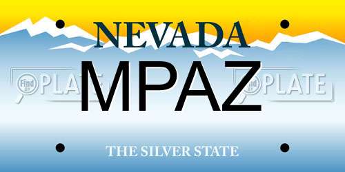 MPAZ Nevada License Plate