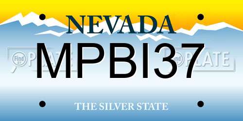 MPBI37 Nevada License Plate