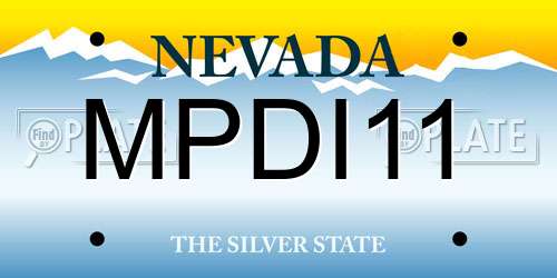MPDI11 Nevada License Plate