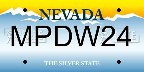 MPDW24 Nevada License Plate