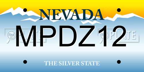 MPDZ12 Nevada License Plate