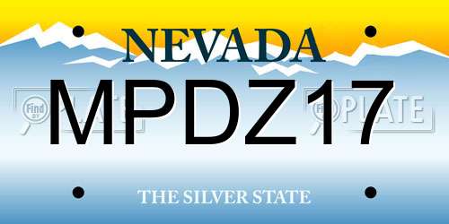 MPDZ17 Nevada License Plate