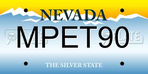 MPET90 Nevada License Plate