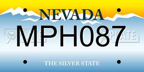 MPH087 Nevada License Plate