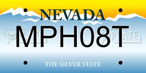 MPH08T Nevada License Plate