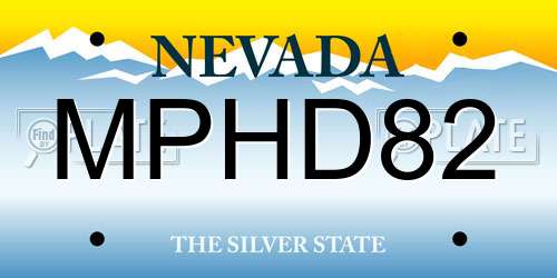 MPHD82 Nevada License Plate