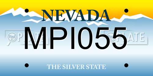 MPI055 Nevada License Plate