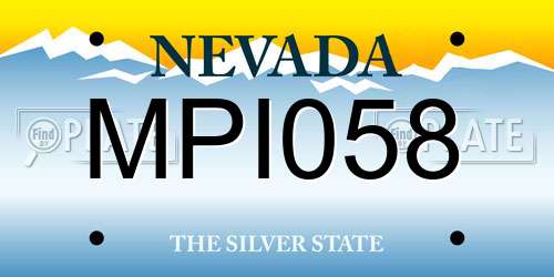 MPI058 Nevada License Plate