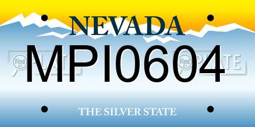MPI0604 Nevada License Plate