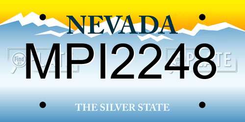 MPI2248 Nevada License Plate