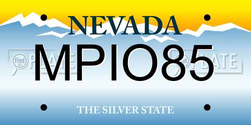 MPIO85 Nevada License Plate