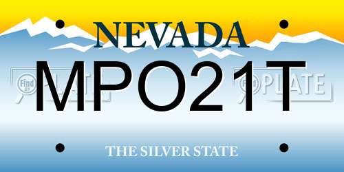 MPO21T Nevada License Plate