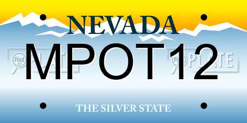 MPOT12 Nevada License Plate