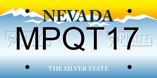MPQT17 Nevada License Plate