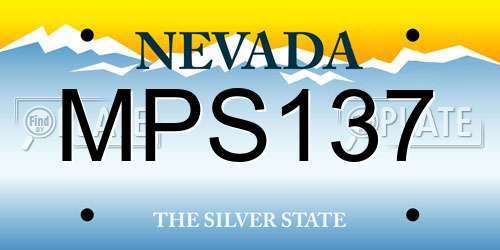 MPS137 Nevada License Plate