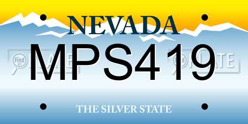 MPS419 Nevada License Plate