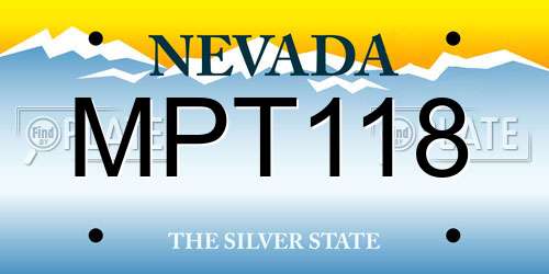 MPT118 Nevada License Plate