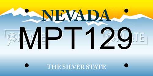MPT129 Nevada License Plate