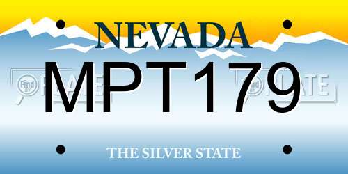 MPT179 Nevada License Plate