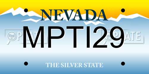 MPTI29 Nevada License Plate
