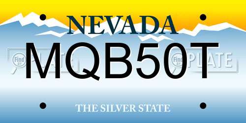 MQB50T Nevada License Plate