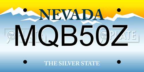 MQB50Z Nevada License Plate
