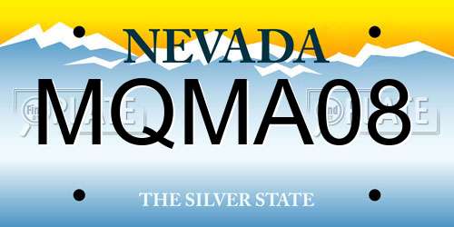 MQMA08 Nevada License Plate