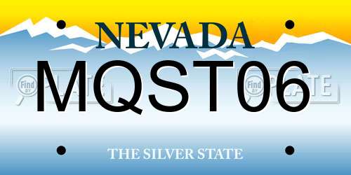 MQST06 Nevada License Plate