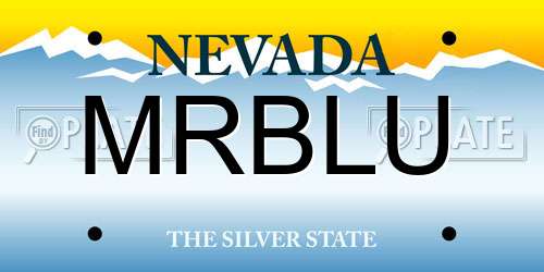 MRBLU Nevada License Plate