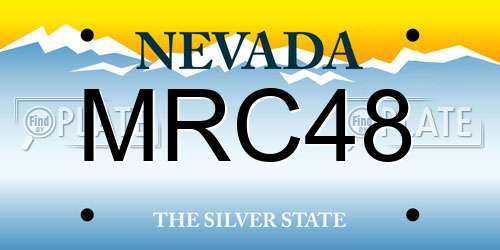 MRC48 Nevada License Plate