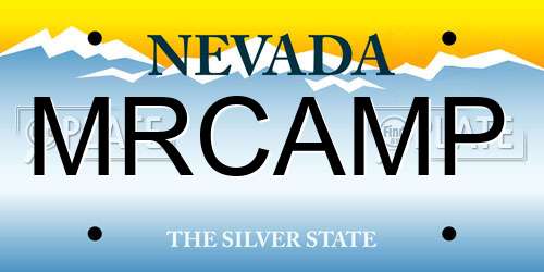 MRCAMP Nevada License Plate