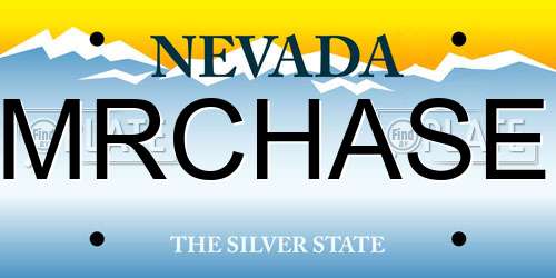 MRCHASE Nevada License Plate