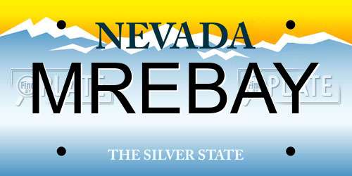 MREBAY Nevada License Plate
