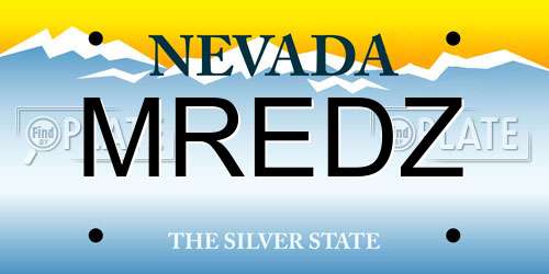 MREDZ Nevada License Plate