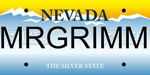 MRGRIMM Nevada License Plate