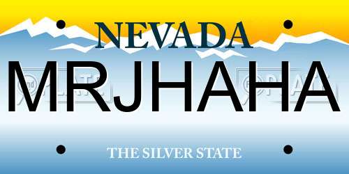 MRJHAHA Nevada License Plate