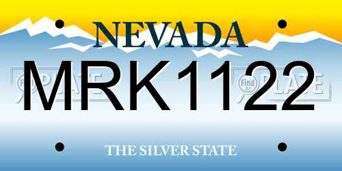 MRK1122 Nevada License Plate