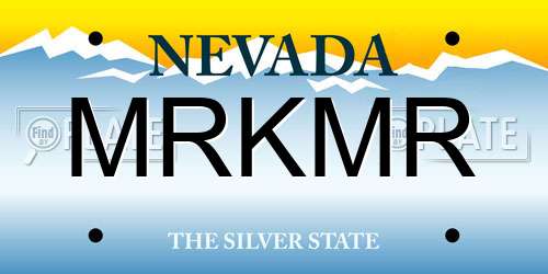 MRKMR Nevada License Plate