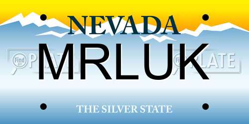 MRLUK Nevada License Plate