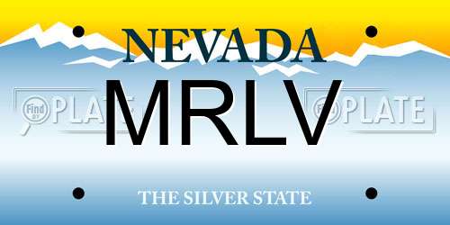 MRLV Nevada License Plate