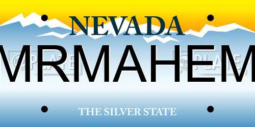 MRMAHEM Nevada License Plate