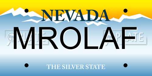 MROLAF Nevada License Plate