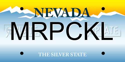 MRPCKL Nevada License Plate