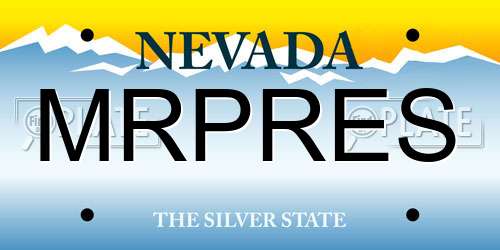 MRPRES Nevada License Plate