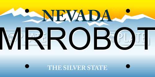 MRROBOT Nevada License Plate