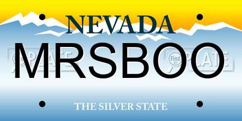 MRSBOO Nevada License Plate