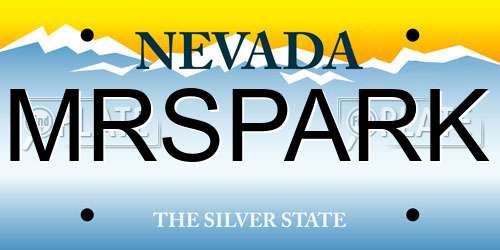 MRSPARK Nevada License Plate