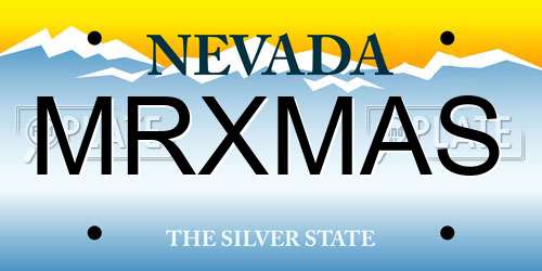MRXMAS Nevada License Plate
