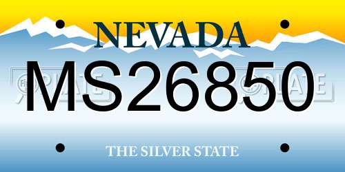 MS26850 Nevada License Plate