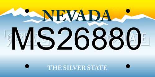 MS26880 Nevada License Plate